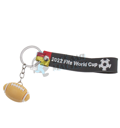 Брелок для ключей "Мяч Американский футбол" с кольцом и ремешком