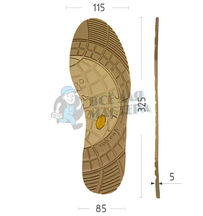 Подошва PILIGRIM RB 112 цв.т/бежевый-бежевый