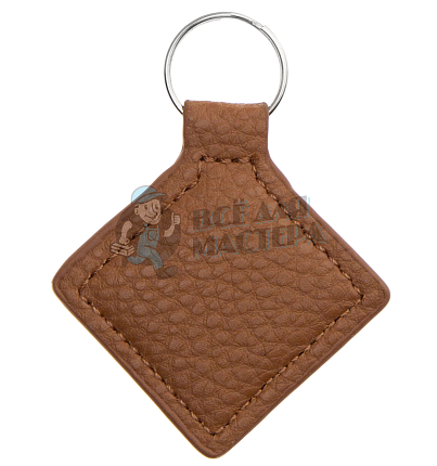 БРЕЛОК Прокси RFID РОМБ коричневый (кожзам)																												