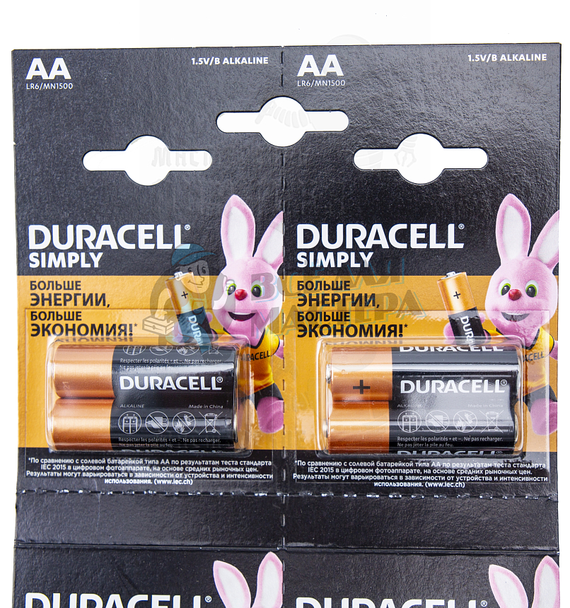 Батарейка DURACELL LR6  2*10 BL20 отрывной  (20/200/16000)