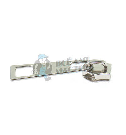 Бегунок для спиральной молнии, тип 5,сумочный №13А, цв.хром зеркальный
