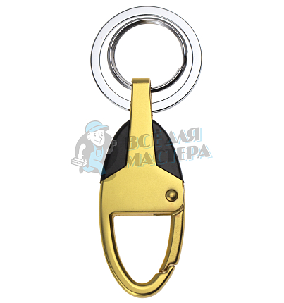 Карабин овальный с двумя кольцами для ключей