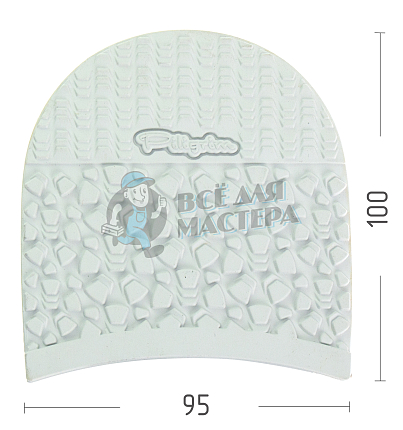 Набойка Piligrim "Раптор", разм. XL, 95х105х6.5мм, цв.белый