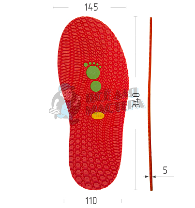 Подошва PILIGRIM RB111 цв. красный