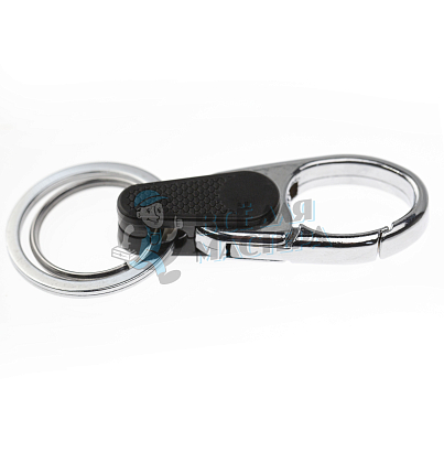 Карабин с двумя кольцами для ключей овальный