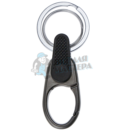 Карабин с двумя кольцами для ключей овальный