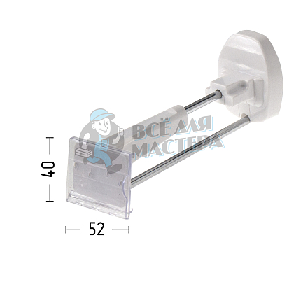 Крючок антивандальный с ценникодержателем