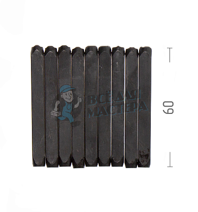 Штампы для тиснения по коже (цифры-9шт, 4мм)