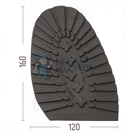 Проф. формованная "Dunlop Tank" р.43-44. Коричневый, 5мм