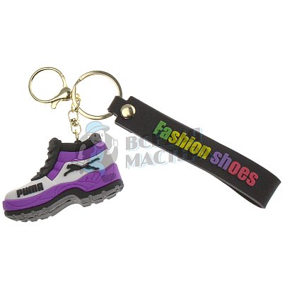 Брелок для ключей "PUMA ботинок" цв.фиолетовый + карабин