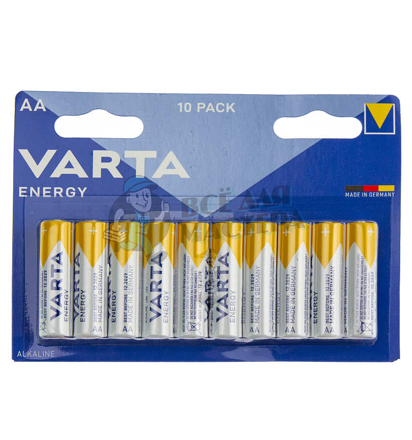 Батарейка VARTA LR6 ENERGY 4106 BL10 (10/20/30)