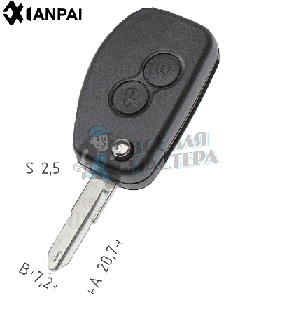 Корпус  Renault Tuning 206(NE73)3кн.ремкомплект  КНР - Чертеж