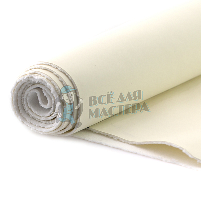 Искусственная кожа на микрофибре (тип Nappa Premium) молочный цв. (218-01), т.1,2мм 100см*140см