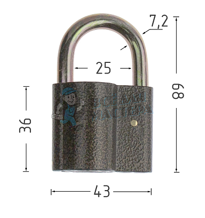 Навесной замок Avers PD-20-50-Blister