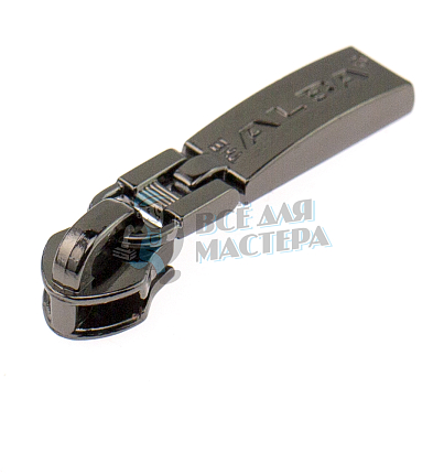 Бегунок сумочный Т7 "JX" ALBA (0613), нейлон, цв.темная гальваника