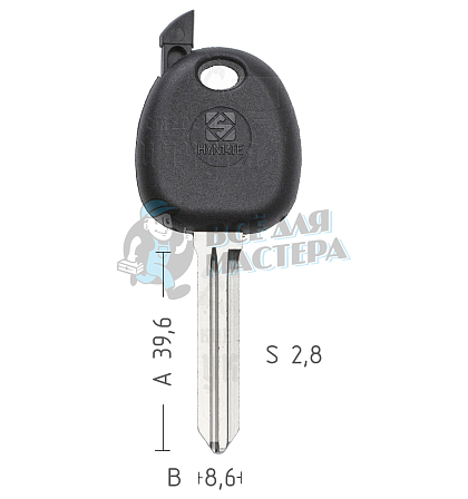 T00KIA4P TP00HY-11.P1 HYN14T0 а/пласт.с мест.п/чип KIA/HYUNDAI - Чертеж