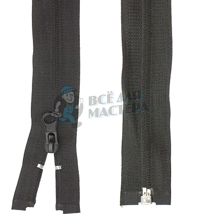 Молния спиральная (витая) тип 5 60см разъем цв 322 черный груша РЕВЕРС