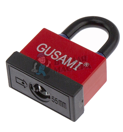 Навесной замок GUSAMI 58мм (красный)