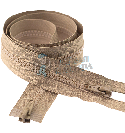 Молния Трактор "JUDSON", 80см, Тип-5, разъёмная двухзамковая, цв.т/бежевый