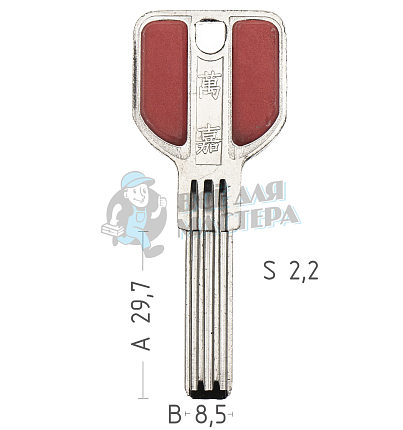 MCM-8_ ПРОФ «Э» 3 ПАЗА 8,5*30 РУЧ С ПЛАСТ ВСТАВКАМИ (MCM-8D)  КНР 