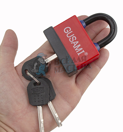 Навесной замок GUSAMI 58мм (красный)