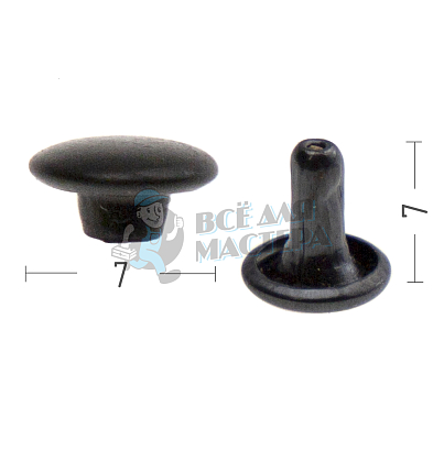 Хольнитены №33 7х7мм 2-х сторон сталь цв оксид