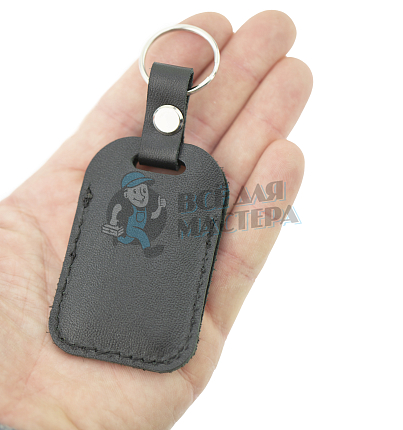 Чехол брелок для автомобильной сигнализации, прямоугольный, крепление на винте с кольцом, цв.черный