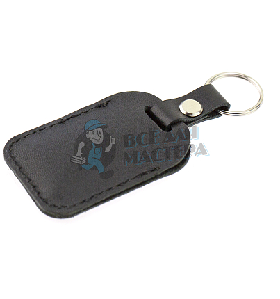 Чехол брелок для автомобильной сигнализации, прямоугольный, крепление на винте с кольцом, цв.черный