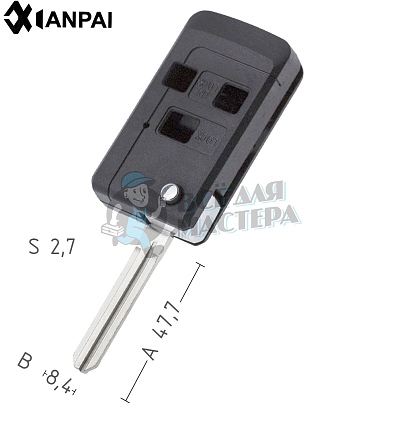 Корпус выкидного ключа TOYO-15.P   TOY43P TY51P TY37RP КНР//