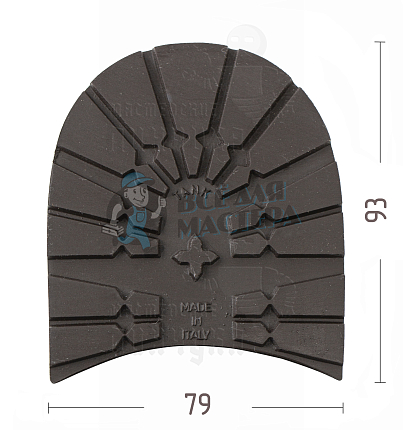 Набойка "Dunlop Tank" р.41-42, цв.коричневый, 8мм