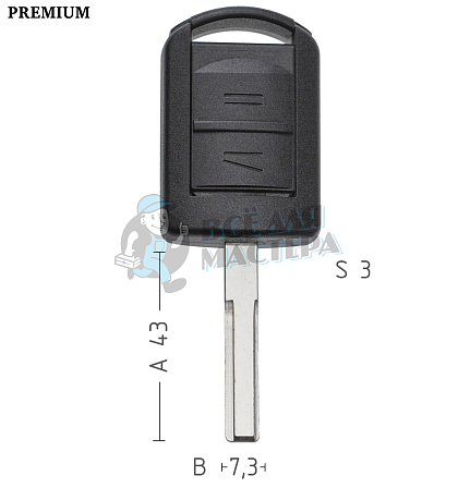Корпус  Opel OP-WHP HU43 2кн.ремкомплект  КНР - Чертеж