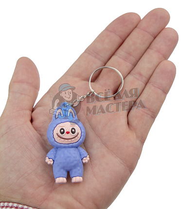 Брелок для ключей "LABUBU" цв. голубой