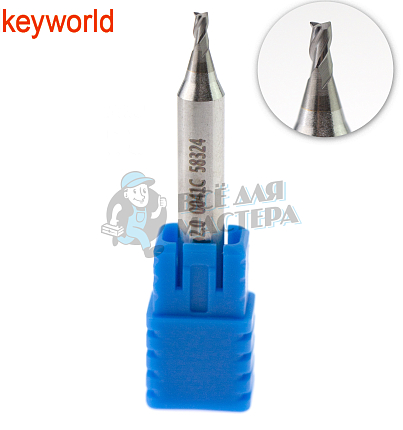 Вертик.фреза KeyWorld 0041C ф2.0мм CARBIDE (ф2.0Х6DX40L) 