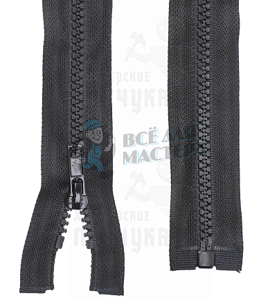 Молния тракторная, тип 5, 75см, цв. черный 322