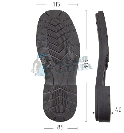 Подошва муж. "ERMAK", р.42, цв.ченый