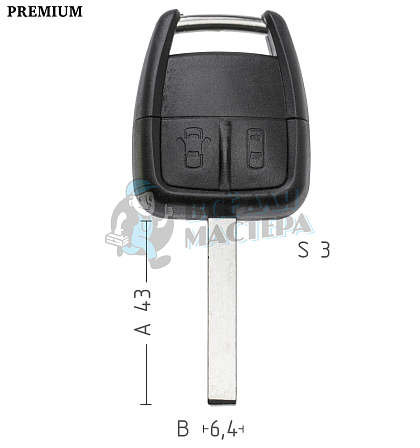 Корпус  OPEL S22 HU100 2кн   КНР - Чертеж