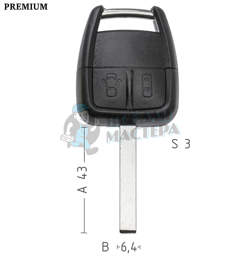 Корпус  OPEL S22 HU100 2кн   КНР