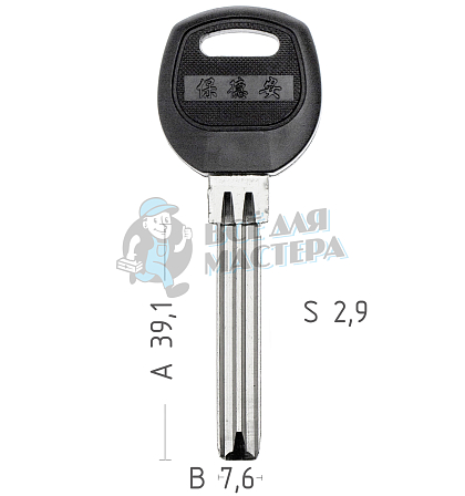 CANAS PSNJ 1P SAN-1P SANJIN ПОЛУКР.2ПАЗА 7.5X40MM КНР - Чертеж