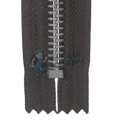 Молния металлическая тип 8 16см, н/р, цв черный 322, зв оксид