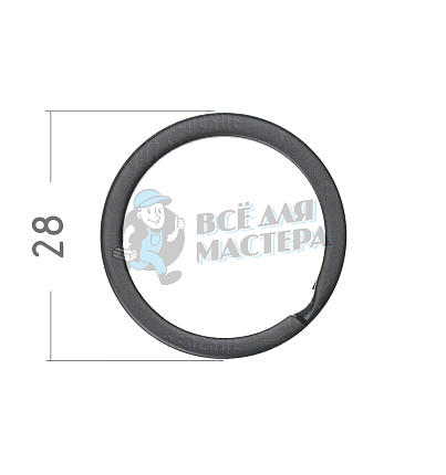 КОЛЬЦО ЧЕРНОЕ 28D ПЛОСКОЕ 