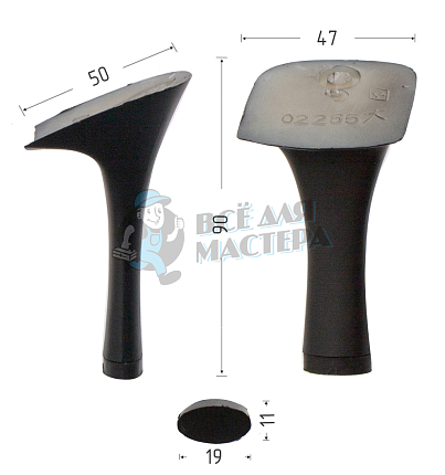 Каблуки ABS (2265) черн.мат. 9 см