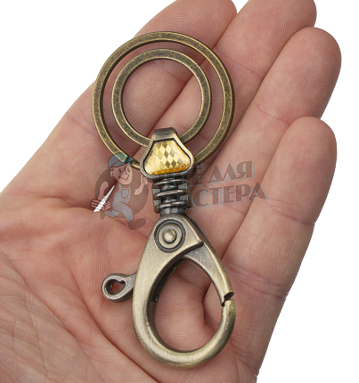 Карабин с двумя кольцами для ключей