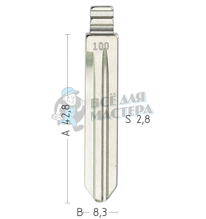 Лезвие №100  HYN14 KIA K2/K3/ELANTRA/VERNA КНР - Чертеж