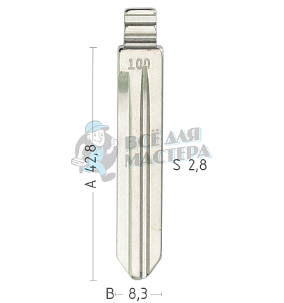 Лезвие №100  HYN14 KIA K2/K3/ELANTRA/VERNA КНР
