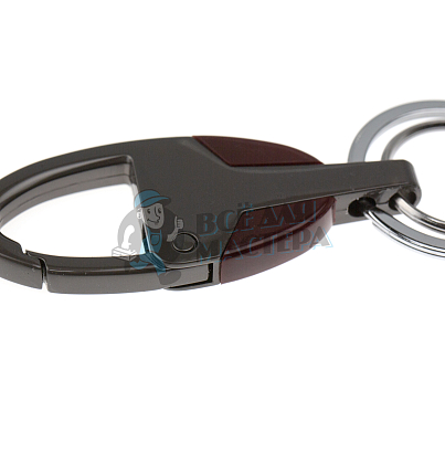 Карабин овальный с двумя кольцами для ключей