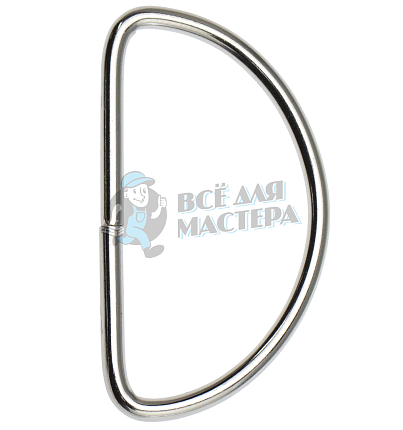 Полукольцо 40мм (толщ. 2,6мм) цв. никель. 