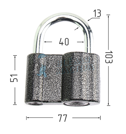 Навесной замок ОРЕЛ (ВС2-80А) 75мм