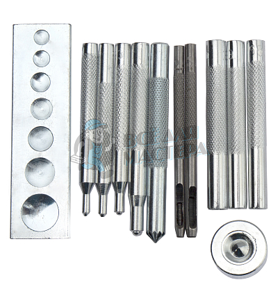 Набор инструментов для установки швейной фурнитуры (12шт)