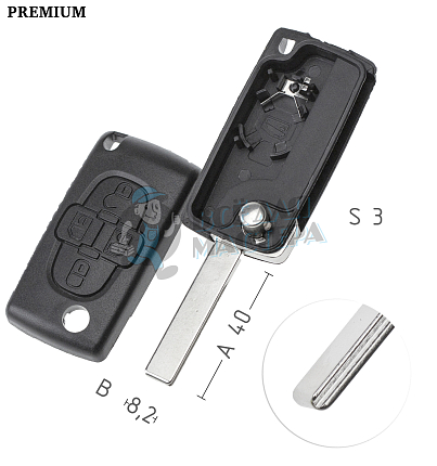 Корпус  Peugeot HU83 4кн.с мест.д/батар.корп.вык.кл. КНР