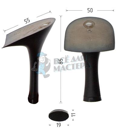 Каблуки ABS (4272) черн.мат. 8,5 см